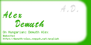 alex demuth business card